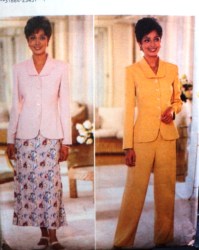 4442 BUTTERICK EZ LS BUTTON COLLAR TOP, BIAS SKIRT, PANTS PATTERN 12-16; 18-22 CHOICE